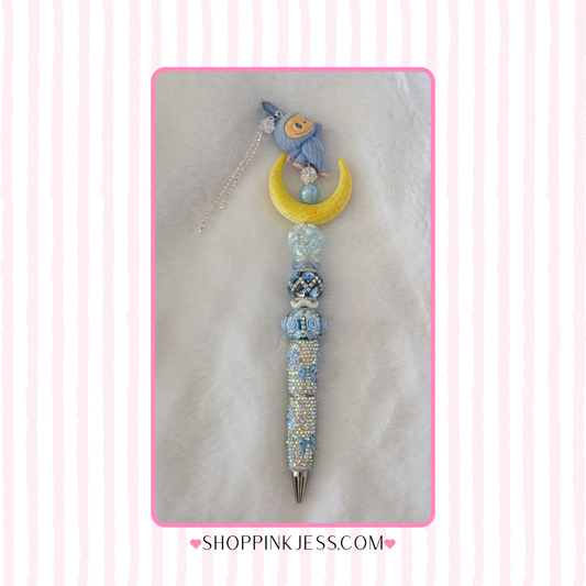 Baby Blue Yoga Labubu Pen