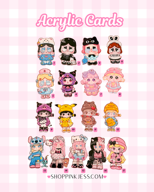 Acrylic Character Cards